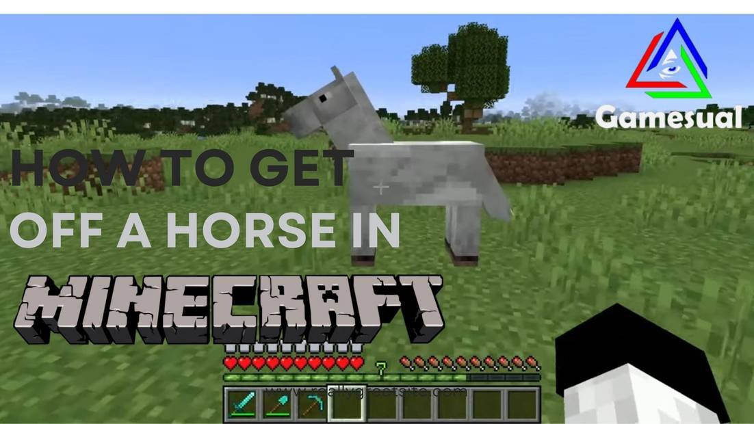 how to dismount a horse in minecraft